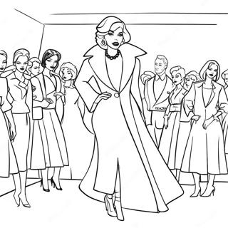 Cruella Bei Einer Modenschau Ausmalbild 112015-48254