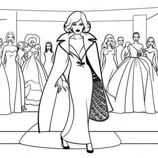 Cruella Bei Einer Modenschau Ausmalbild 112015-48255