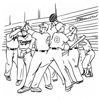 Dodgers Spieler In Aktion Ausmalbild 112168 48366