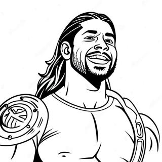 Roman Reigns Feiert Den Sieg Ausmalbild 112474-48615