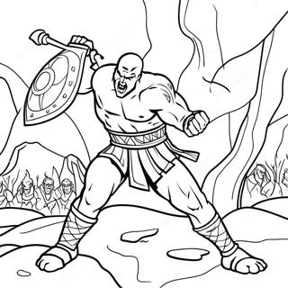 Gott Des Krieges Epische Kampfszene Ausmalbild 112781 48850