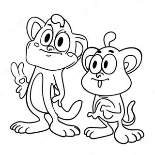 Lustiges Ren Und Stimpy Ausmalbild 112831 49003