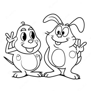 Ren Und Stimpy Cartoon Szene Ausmalbild 112834 48896