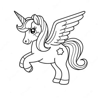 Frohliches Regenbogen Einhorn Ausmalbild 112911-48954