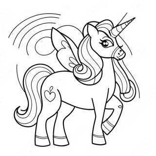 Frohliches Regenbogen Einhorn Ausmalbild 112911-49074