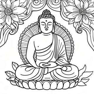 Meditativer Buddha Ausmalbild 113217-49301