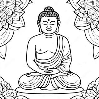 Meditativer Buddha Ausmalbild 113217-49303