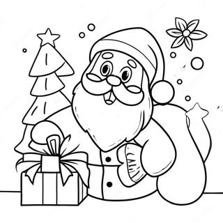 Frohlicher Weihnachtsmann Countdown Ausmalbild 113296-49367