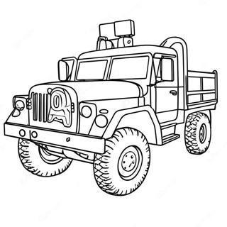 Ausmalbild Von Einem Militar Armeelastwagen 113346-49402