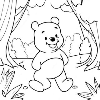 Abenteuerlicher Winnie Puuh Im Wald Ausmalbild 113475-49501