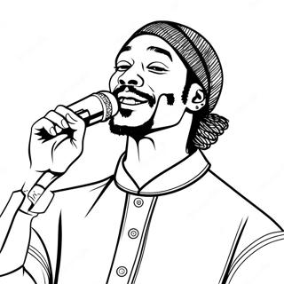 Snoop Dogg Mit Mikrofon Ausmalbild 113526-49541