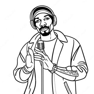 Snoop Dogg Mit Mikrofon Ausmalbild 113526-49542