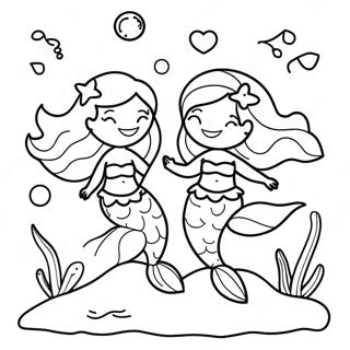 Unterwasser Weihnachtsszene Mit Meerjungfrauen Ausmalbild 113605 49613