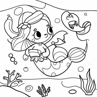 Unterwasser Weihnachtsszene Mit Meerjungfrauen Ausmalbild 113605 49615