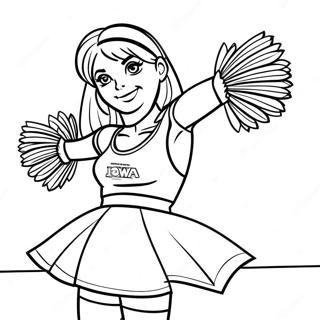 Iowa Hawkeyes Cheerleader Ausmalbild 113734 49713