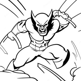 Wolverine Mit Heftigem Angriff Ausmalbild 113990-49901