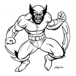 Wolverine Mit Heftigem Angriff Ausmalbild 113990-49902