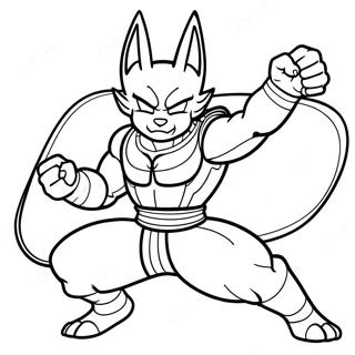 Beerus Im Kampfpose Ausmalbild 114118 50003