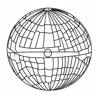 Glitzernder Disco Ball Ausmalbild 114326-50173