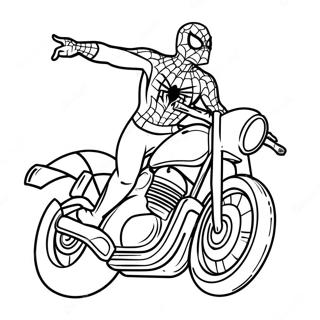 Spiderman Motorrad Ausmalbild 114373-50197