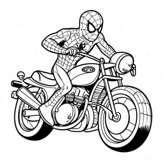 Spiderman Motorrad Ausmalbild 114373-50198