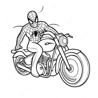 Spiderman Motorrad Ausmalbild 114373-50199