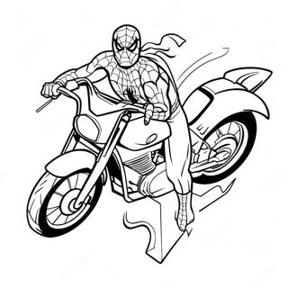 Spiderman Fahrt Ein Schnelles Motorrad Ausmalbild 114374-50202