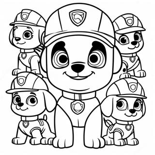Ryder Mit Seinen Paw Patrol Freunden Ausmalbild Ausmalbilder