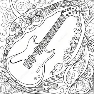 E Gitarre Rockband Ausmalbild 114813-50541