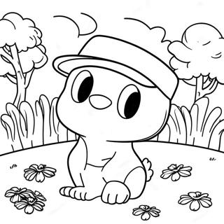 Cappy In Einer Bunten Landschaft Ausmalbild 114867-50591