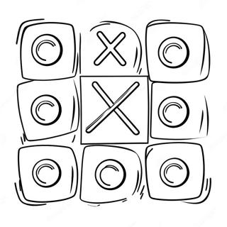 Spassiges Tic Tac Toe Spiel Ausmalbild 115148-50801