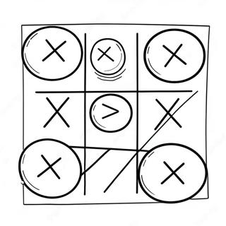 Spassiges Tic Tac Toe Spiel Ausmalbild 115148-50802