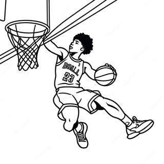 Lamelo Ball Beim Dunking Ausmalbild 115921-51403