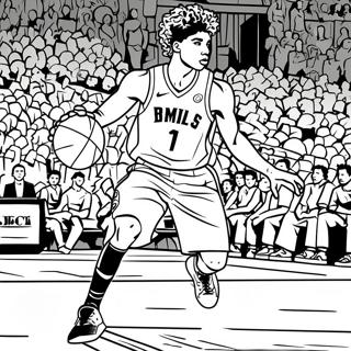 Lamelo Ball Beim Dribbeln Ausmalbild 115924-51413