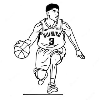Lamelo Ball Beim Dribbeln Ausmalbild 115924-51415