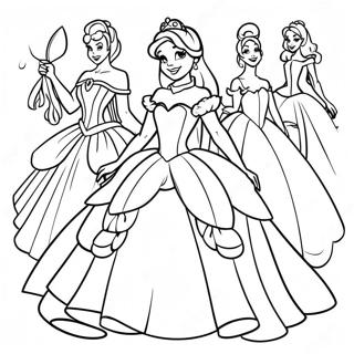 Elegantes Disney Prinzessin Ausmalbild 115999-51461