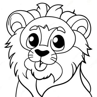 Flauschiger Baby Lowe Brullend Ausmalbild 116054 51514