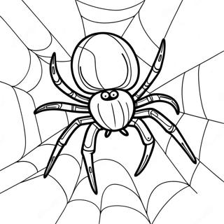 Gruselige Spinne Im Netz Ausmalbild 11609-2800