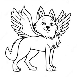 Wolf Mit Verzauberten Flugeln Ausmalbild 116287 51695
