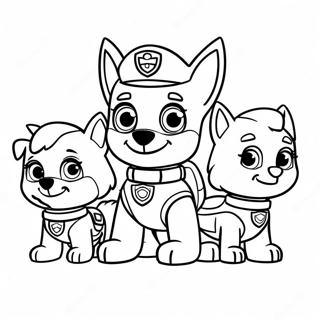 Rocky Paw Patrol Mit Freunden Ausmalbild 116389-51766