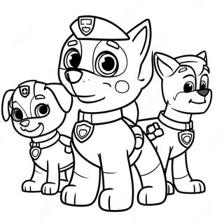 Rocky Paw Patrol Mit Freunden Ausmalbild 116389-51767