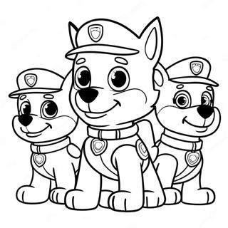 Rocky Paw Patrol Mit Freunden Ausmalbild 116389-51768