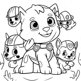 Rocky Paw Patrol Mit Freunden Ausmalbild 116389 51929