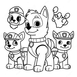 Rocky Paw Patrol Mit Freunden Ausmalbild 116389 51931