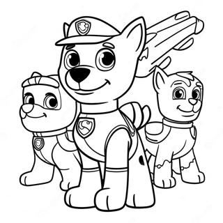 Rocky Paw Patrol Mit Freunden Ausmalbild 116389 51932