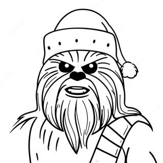 Chewbacca In Einem Weihnachtsmannhut Ausmalbild 116927-52345