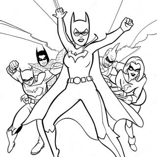 Batgirl Kampft Gegen Bosewichte Ausmalbild 117136-52506