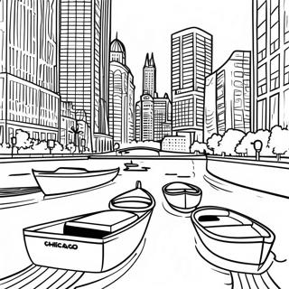 Chicago River Mit Booten Ausmalbild 117161 52527