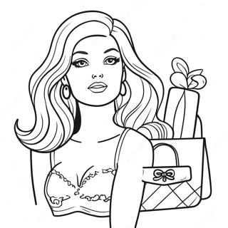 Modische 90er Barbie Mit Accessoires Ausmalbild 117312-52637