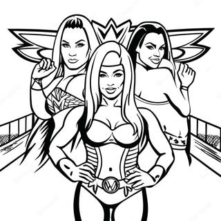 Wwe Divas Im Ring Ausmalbild 117470 52770